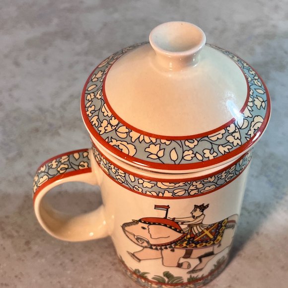 Lot of 2 World Market Tea Infuser 3 Piece Mugs - Picture 14 of 15